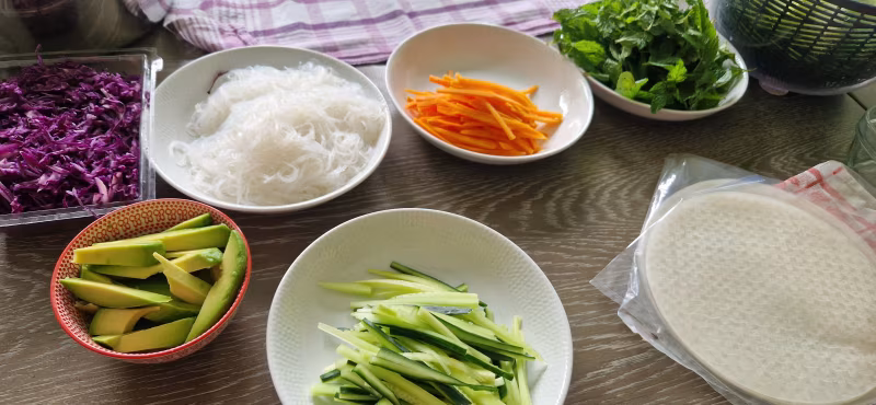 Shrimp spring rolls